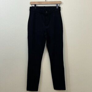 GAP Straight Leg Ponte Pants Black 6 Tall Stretch Work Career Office Wear